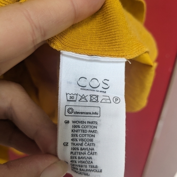 COS Mustard Yellow Sweater Top - Picture 6 of 6